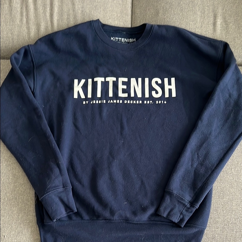 Kittenish Navy Blue Sweatshirt